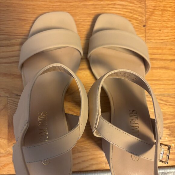 DREAM PAIRS Women's High Chunky Heels Square Toe Block Ankle Strap Dress Comfort - Picture 3 of 3